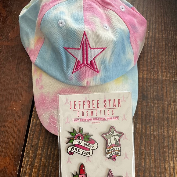 JEFFREE STAR BASEBALL CAP AND 1rst EDITION PIN SET RETIRED - Picture 1 of 6